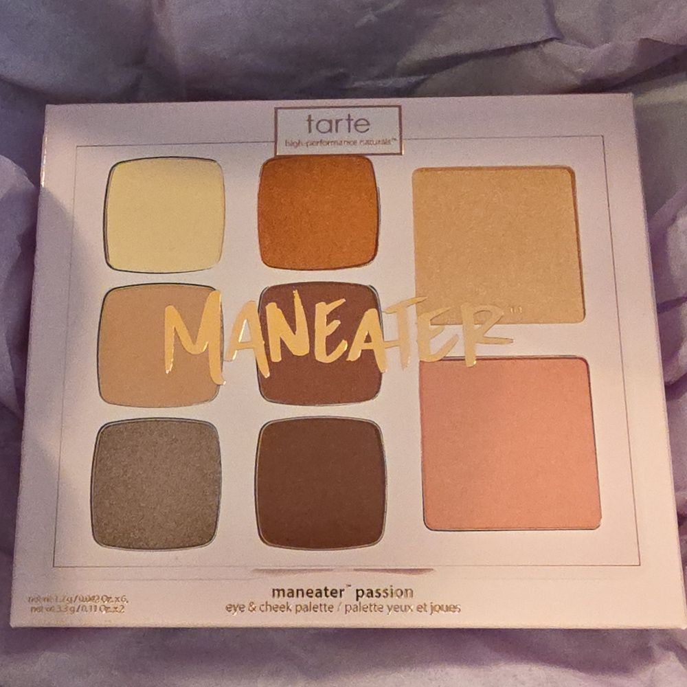 NIB Tarte Maneater Passion Eye & Cheek Palette with Vibrant Shades